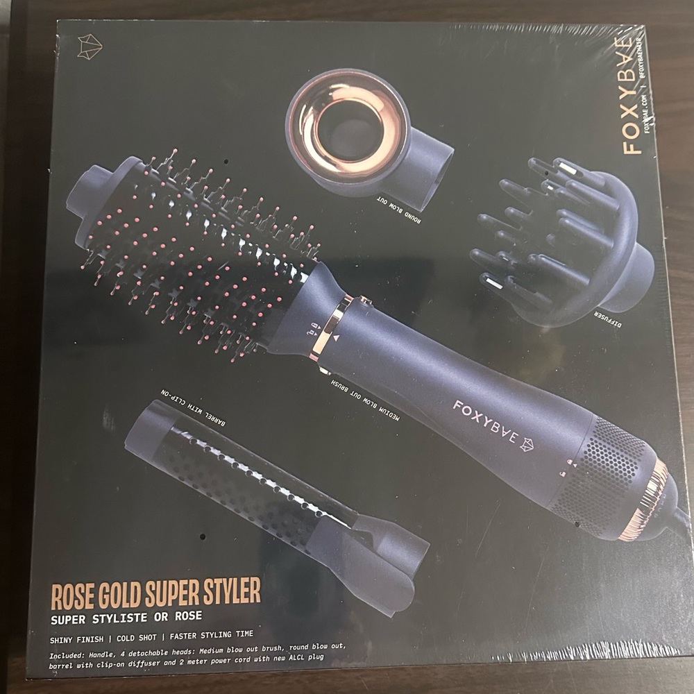 Foxybae Rose Gold Super Styler - opened box, new